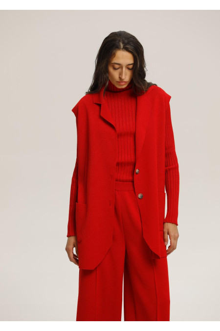 Red Wool Vest