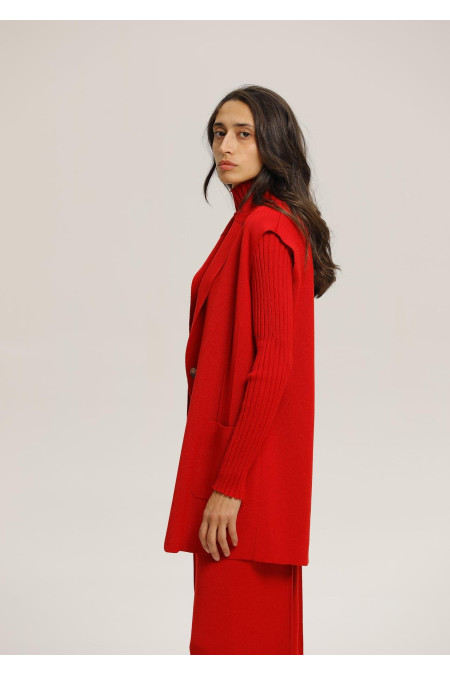 Red Wool Vest