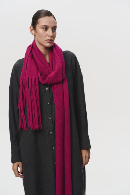 Soft Fuchsia Fringed Scarf Soft Fuchsia Fringed Scarf