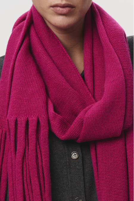 Soft Fuchsia Fringed Scarf Soft Fuchsia Fringed Scarf
