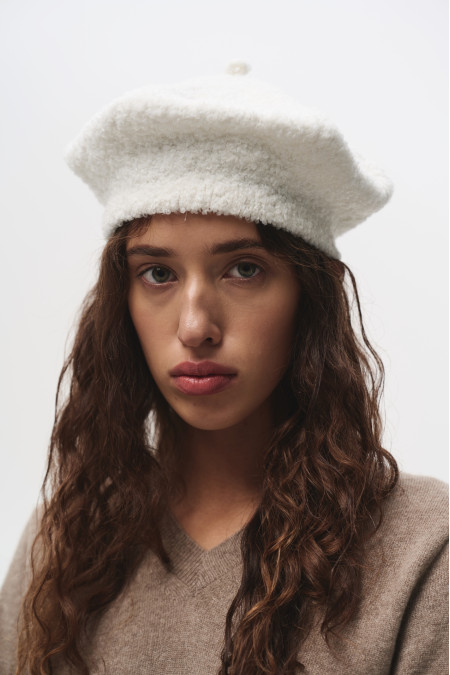 White Knitted Beret White Knitted Beret