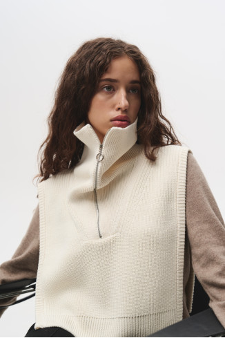 Off-White Knit Zipper Dickey