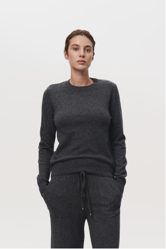 Basic Dark Grey Lambswool Jumper