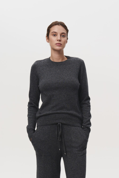 Basic Dark Grey Lambswool Jumper Basic Dark Grey Lambswool Jumper