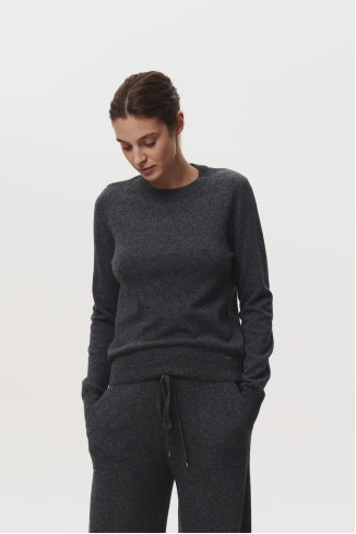 Basic Dark Grey Lambswool Jumper