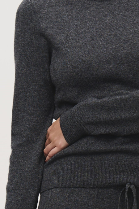 Basic Dark Grey Lambswool Jumper Basic Dark Grey Lambswool Jumper