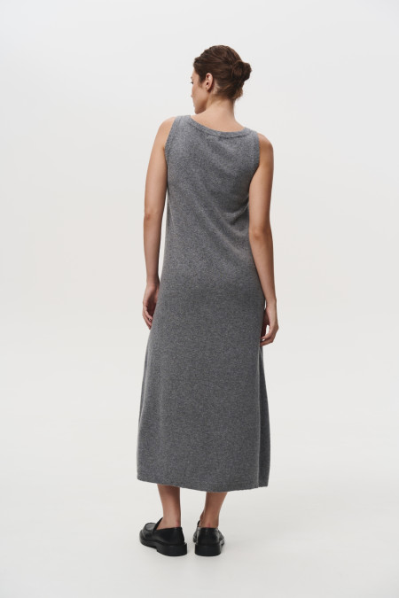 Gray Sleeveless Lambswool Dress Gray Sleeveless Lambswool Dress