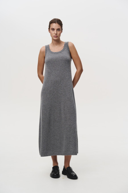 Gray Sleeveless Lambswool Dress Gray Sleeveless Lambswool Dress
