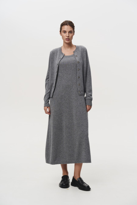 Gray Sleeveless Lambswool Dress Gray Sleeveless Lambswool Dress