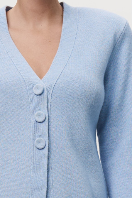 Blue Fitted Shoulder Pad Jacket Blue Fitted Shoulder Pad Jacket