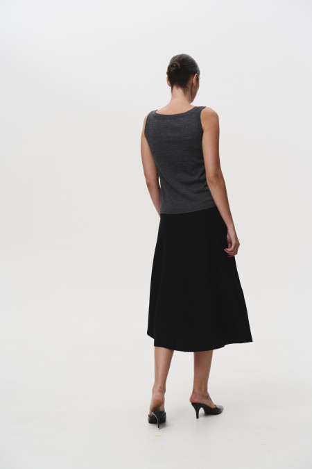 Black Merino Wool Skirt Black Merino Wool Skirt