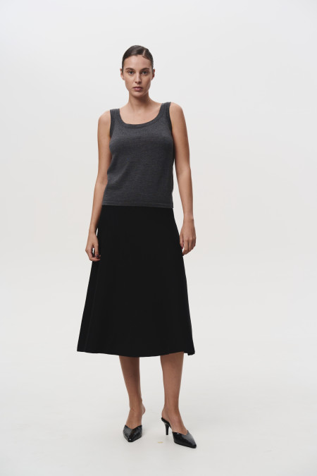 Black Merino Wool Skirt Black Merino Wool Skirt