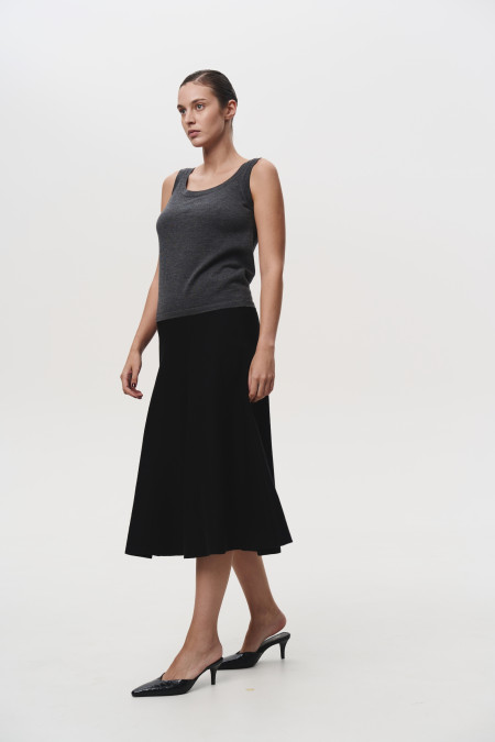 Black Merino Wool Skirt Black Merino Wool Skirt