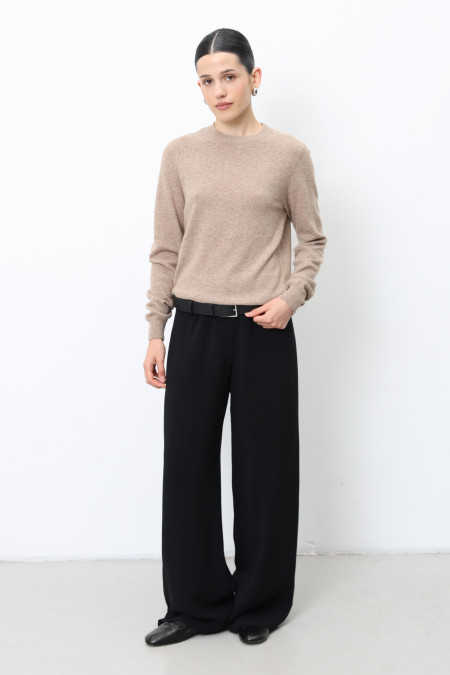 Basic Dark Beige Lambswool Jumper Basic Dark Beige Lambswool Jumper