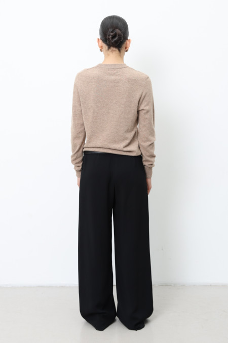 Basic Dark Beige Lambswool Jumper Basic Dark Beige Lambswool Jumper