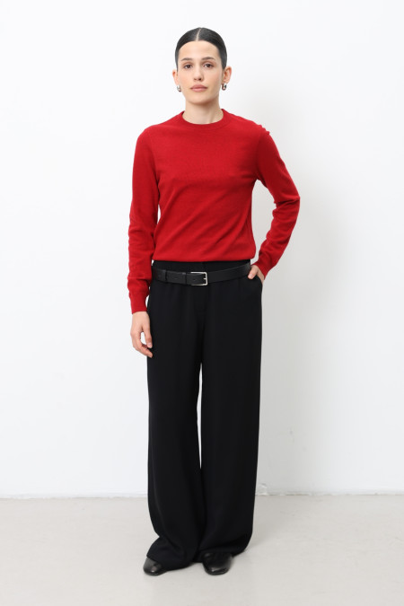 Basic Dark Red Lambswool Jumper Basic Dark Red Lambswool Jumper