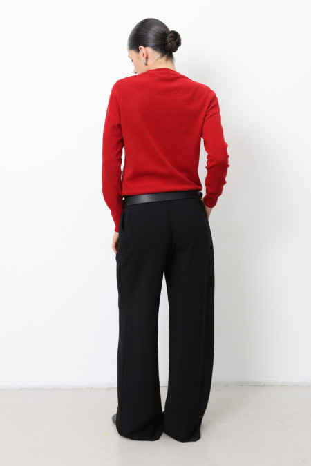 Basic Dark Red Lambswool Jumper Basic Dark Red Lambswool Jumper