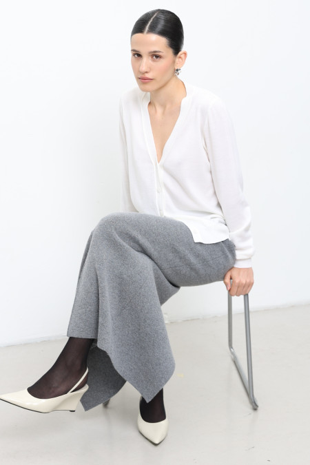 Gray Lambswool Maxi Skirt Gray Lambswool Maxi Skirt
