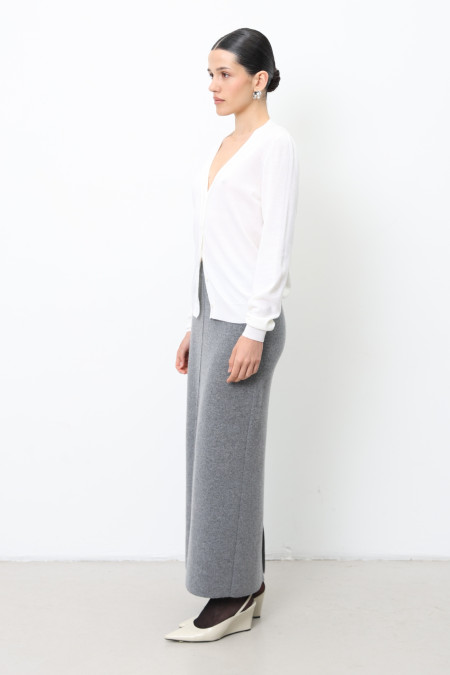 Gray Lambswool Maxi Skirt Gray Lambswool Maxi Skirt