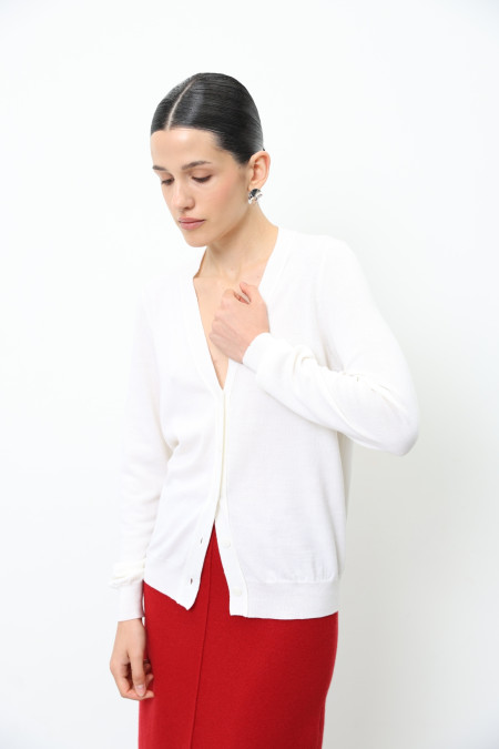 Off-White 100% Merino Wool Jacket Off-White 100% Merino Wool Jacket