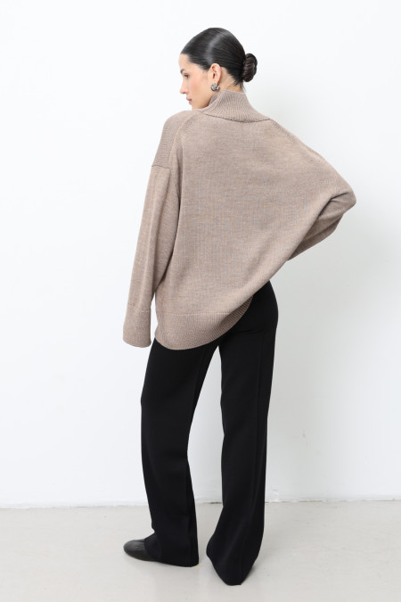 Black Straight Wool Pants Black Straight Wool Pants