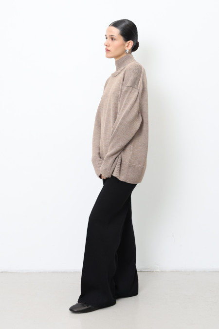 Black Straight Wool Pants Black Straight Wool Pants