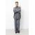 Grey Straight Wool Pants