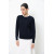 Navy Viscose Sweater with Contrasting Trim