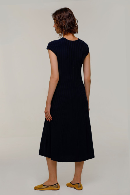 Navy V-neck Midi Dress Navy V-neck Midi Dress