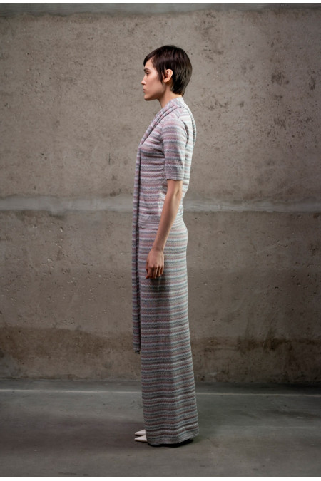 Graphic Trousers In Grey And Pink Graphic Trousers In Grey And Pink