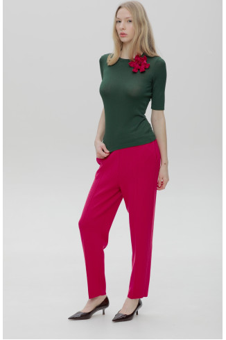 Berry Knitted Trousers 