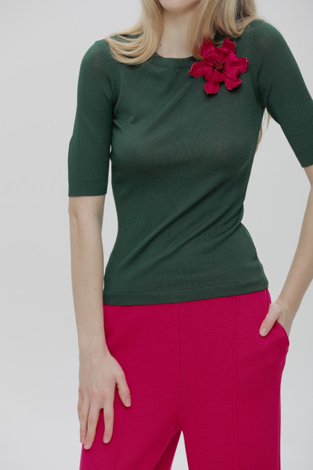 Berry Knitted Trousers Berry Knitted Trousers