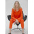Fitted Orange Viscose Knit Blazer