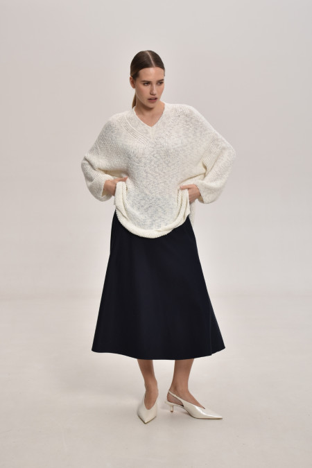 Black Linen Skirt 