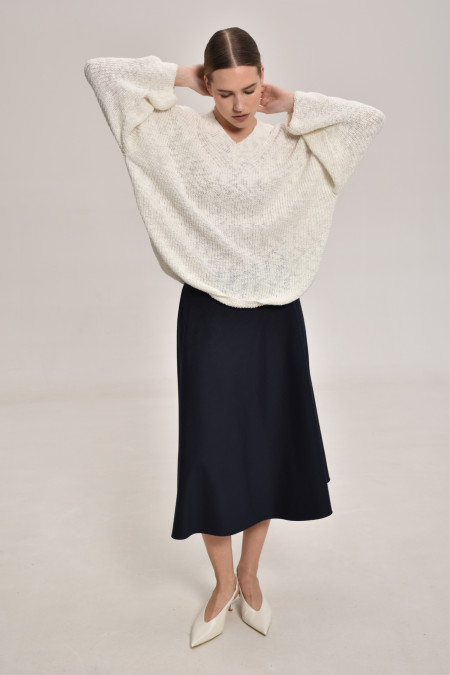 Black Linen Skirt 