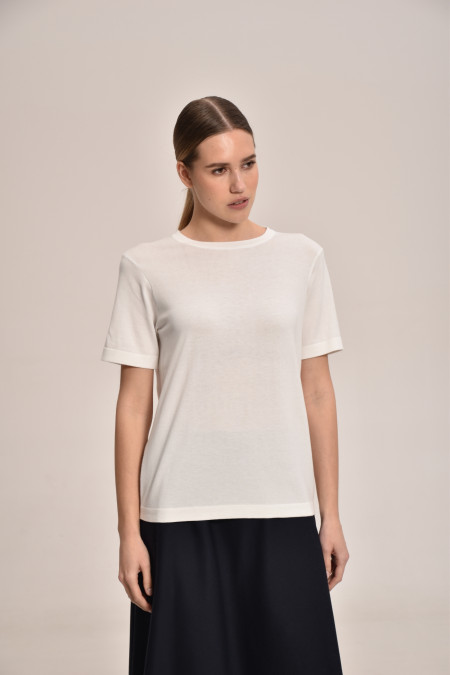 Off-White Short-Sleeved Basic Jumper Off-White Short-Sleeved Basic Jumper