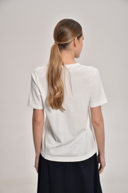Off-White Short-Sleeved Basic Jumper Off-White Short-Sleeved Basic Jumper