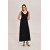 Black A-Line Viscose Maxi Dress
