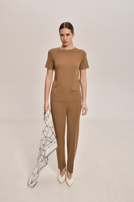 Dark Beige Knitted Trousers 