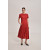 Dark Red Viscose Knitted Skirt