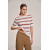 White And Blue Striped Viscose Jumper