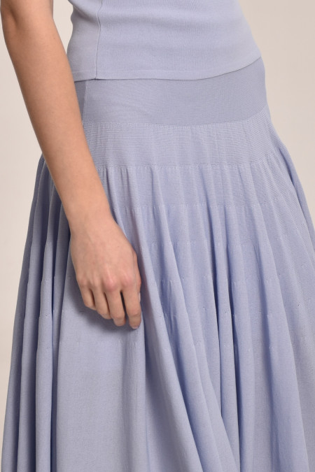 Light Blue Viscose Knitted Skirt Light Blue Viscose Knitted Skirt