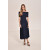 Navy Viscose Knitted Skirt
