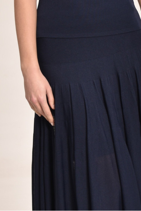 Navy Viscose Knitted Skirt Navy Viscose Knitted Skirt