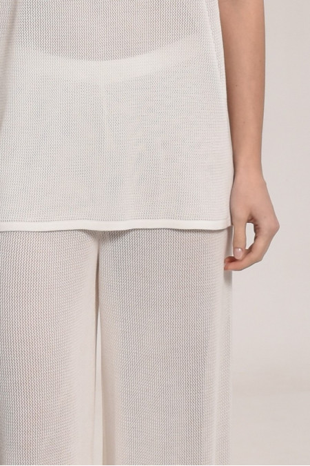 White Lace Mesh Trousers White Lace Mesh Trousers