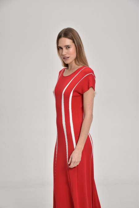 Red And White Dress