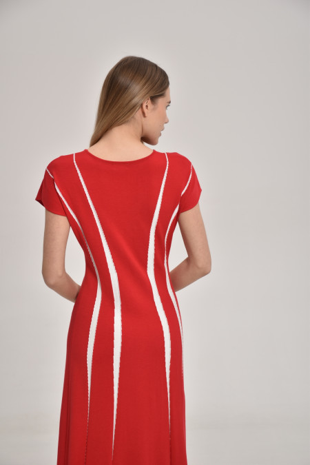 Red And White Dress