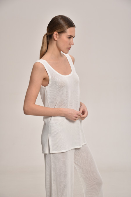 White Lace Mesh Tunic White Lace Mesh Tunic