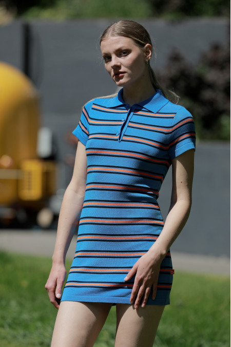 Striped Blue Polo Dress Striped Blue Polo Dress