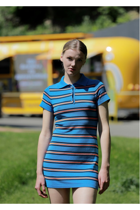 Striped Blue Polo Dress Striped Blue Polo Dress
